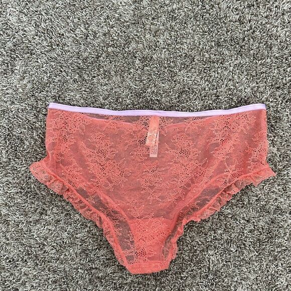 NWT Victoria’s Secret Angel Lace Ruffle High Waist Cheeky Underwear Size Large - Picture 5 of 6